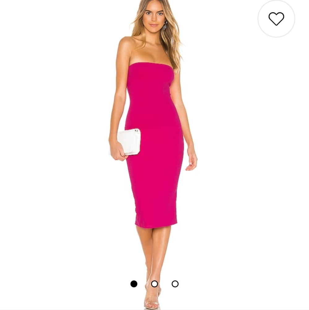 Lilian Strapless Dress in Hot Pink superdown